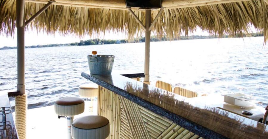 Key West: Private Tiki Bar Party Boat & Mini Sandbar - Docking at Key West City Marina and Finding Slip #8