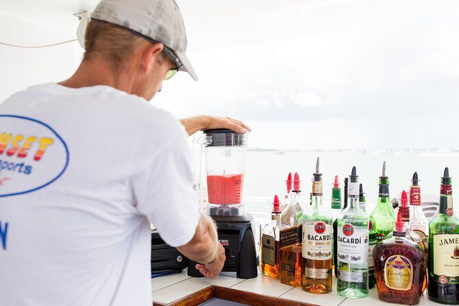 Key West Signature Sunset Sail with Live Music, Open Bar & Food - The Two-Stop Sail: How the Water Time Gets Used