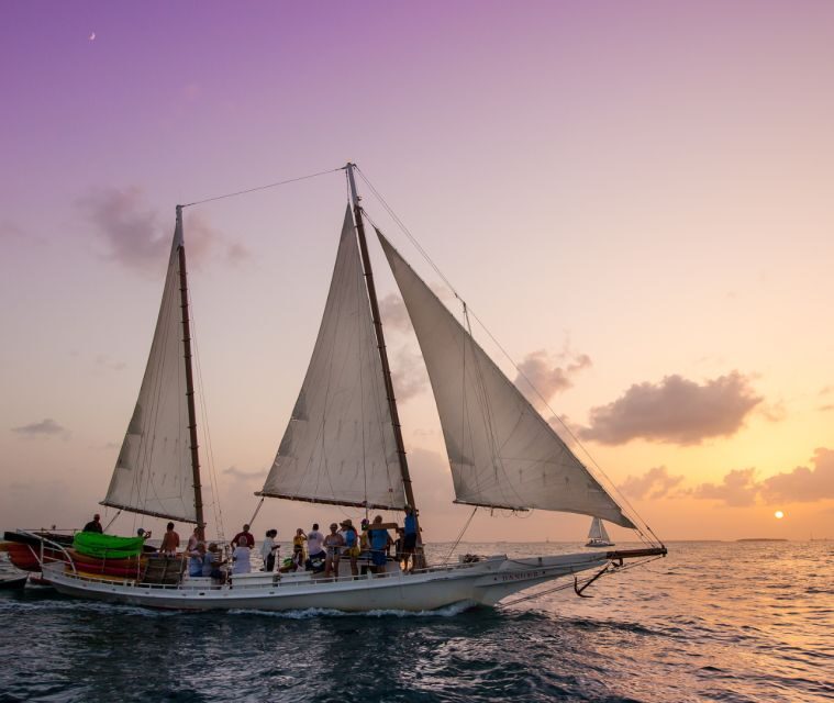 Key West Wind and Wine Sunset Sail aboard classic Schooner - Watching the “Floribbean” Sunset From Deck Level
